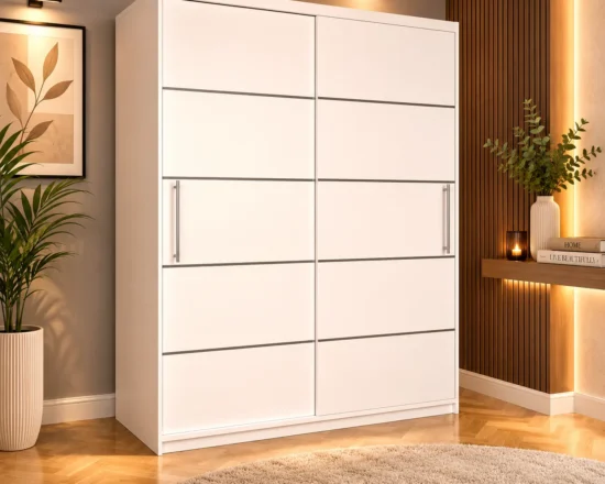 Dressing Lora Fill Alb cu doua usi glisante