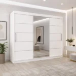 Dressing Lora Fill cu usi glisante alb pentru dormitor