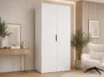 Dulap Troia alb din pal melaminat, ideal pentru hol
