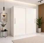 Dressing Lora alb din pal melaminat cu usi glisante