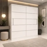 Dressing lora fill alb cu doua usi glisante pentru dormitor