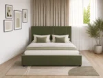 Pat tapitat model Nairobi din material textil pentru dormitor