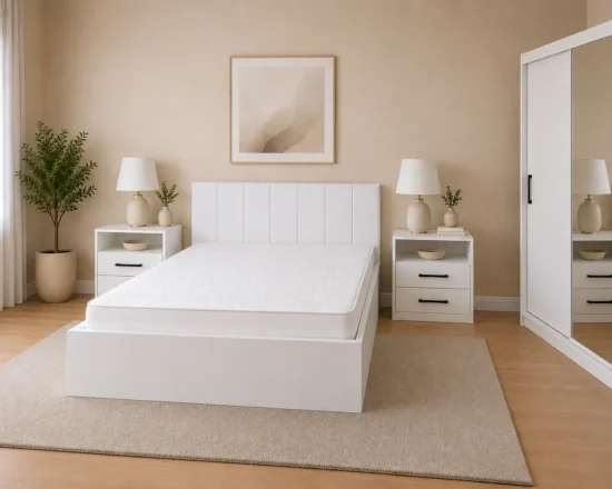 Set de pat Carol cu dressing si noptiere pentru dormitor