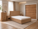 Dormitor Sofia Dressing 150x200 + Saltea + 2 Noptiere